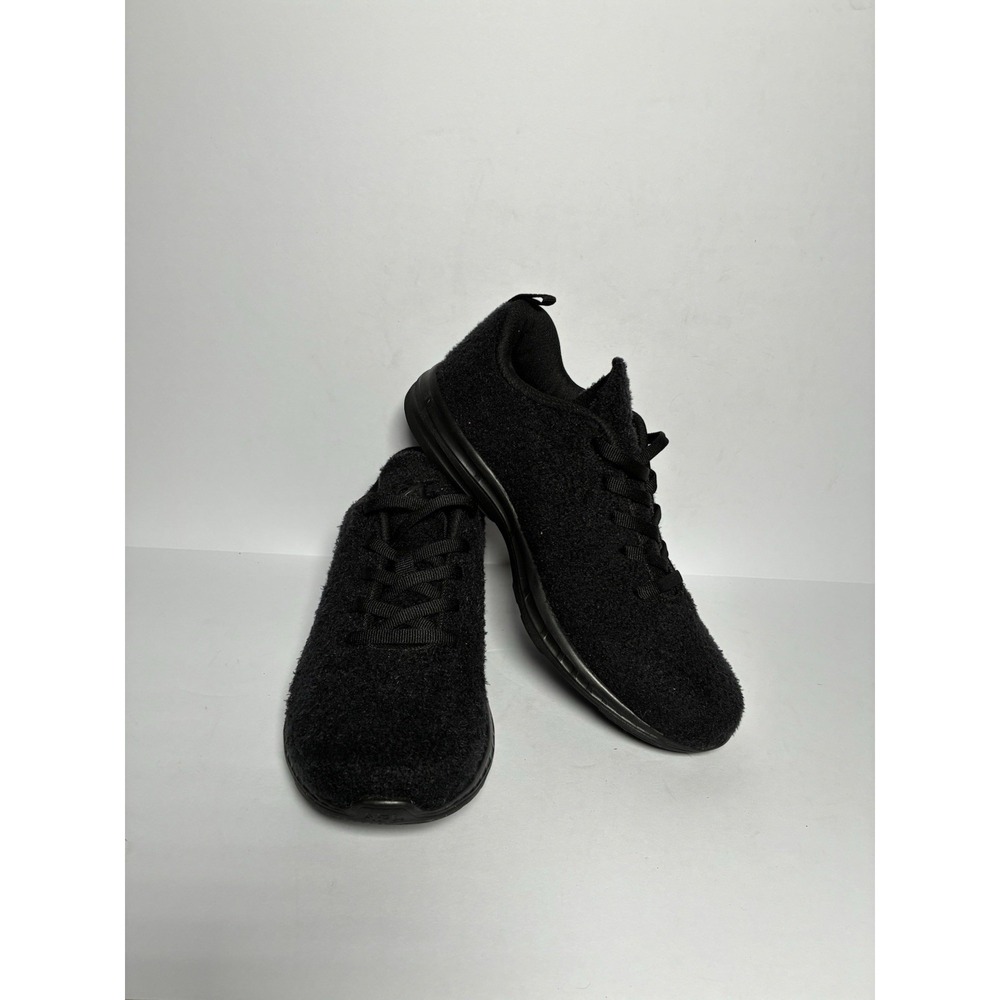 APL TechLoom Pro Women's Sneakers Black Fuzzy Knit Running Shoes Size 6.5 US